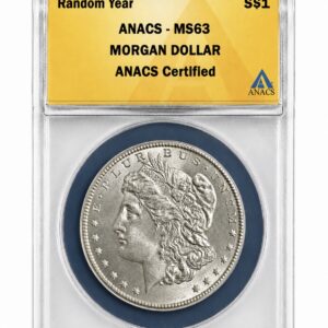 ANACS - MS63 Morgan Silver Dollar - Random Year