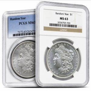 Morgan Silver Dollar - NGC/PCGS MS63 - Random Year