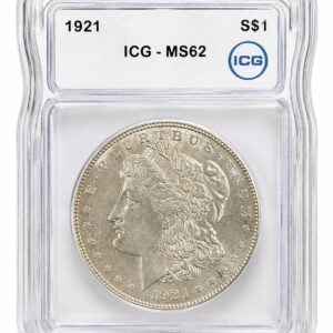ICG MS62 - 1921 Morgan Silver Dollar