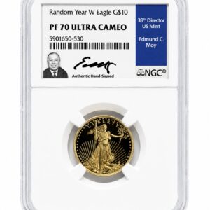 1/4 oz American Gold Eagle Proof - NGC PF70 Ultra Cameo - Edmund C. Moy - Random Year