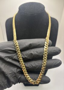 14KT Solid Cuban Link Chain - 22 Inch - 7MM - 80.1 Grams