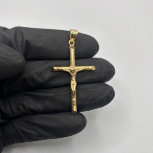 14KT Solid Yellow Gold Cross - 6.4 Grams - 2 Inches
