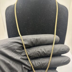 14KT Yellow Gold Curved Box Link Chain - 20 Inch - 2MM - 15.0 Grams