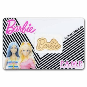 5 Gram .9999 Fine Gold - PAMP Barbie™ Shaped Coin (In Assay)