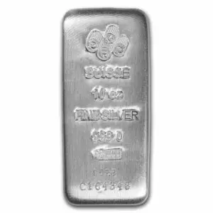 10 oz .999 Fine Silver Bar - PAMP Suisse (Serialized)